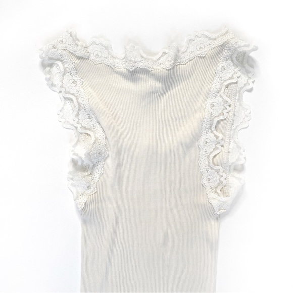 Rosemunde silk cotton lace ribbed tank top - Picture 9 of 10